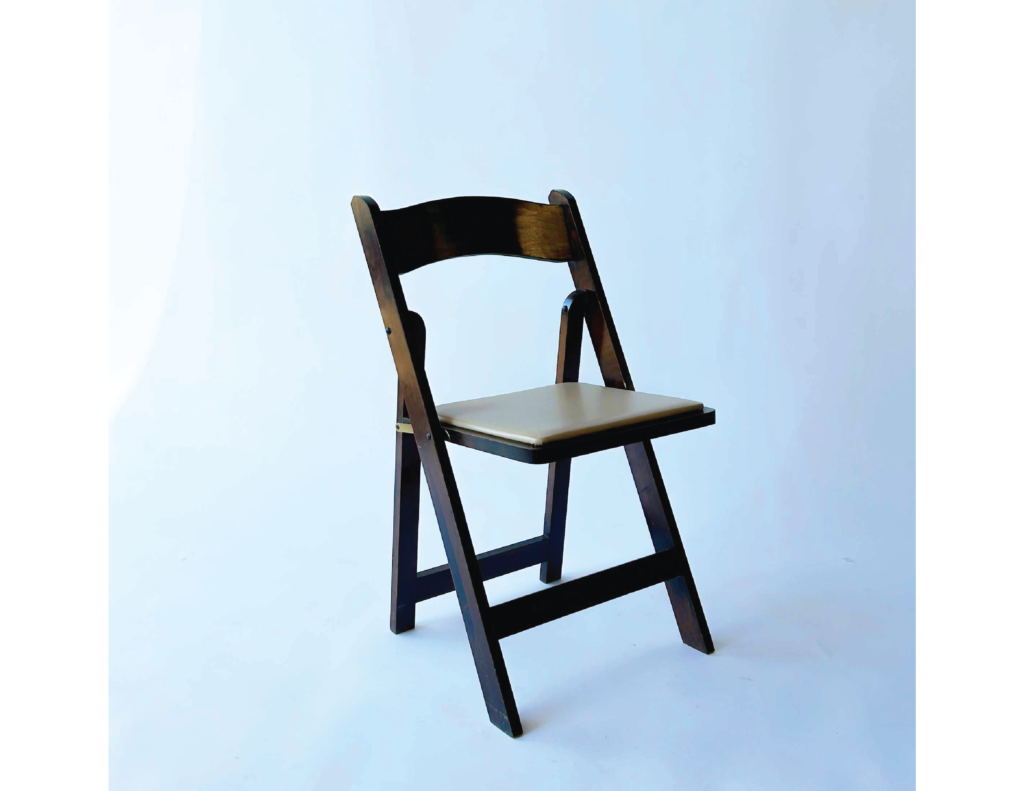 Dark Brown Folding Chair - Event Rental