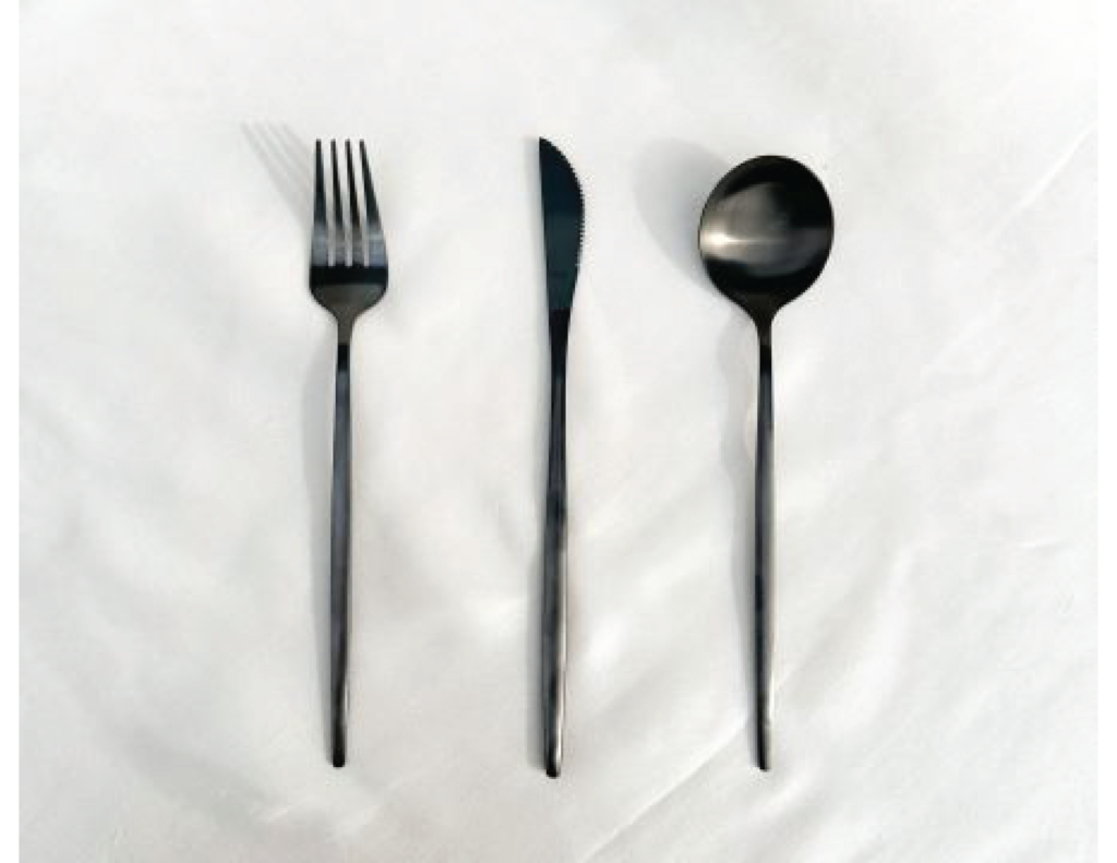 Black Silverware - Event Rental