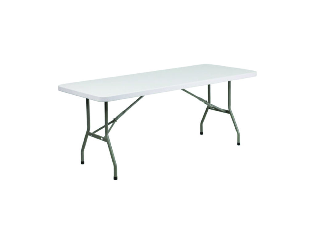 White Rectangular Folding Table - Event Rental